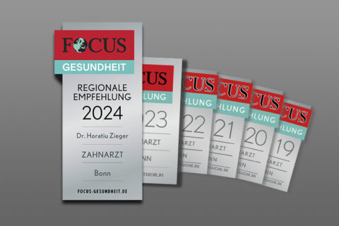 Dr. Zieger Zahnarzt Praxis Bonn Beuel FOCUS Badges