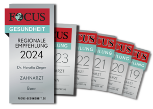 Dr. Zieger Zahnarzt Praxis Bonn Beuel FOCUS Badges